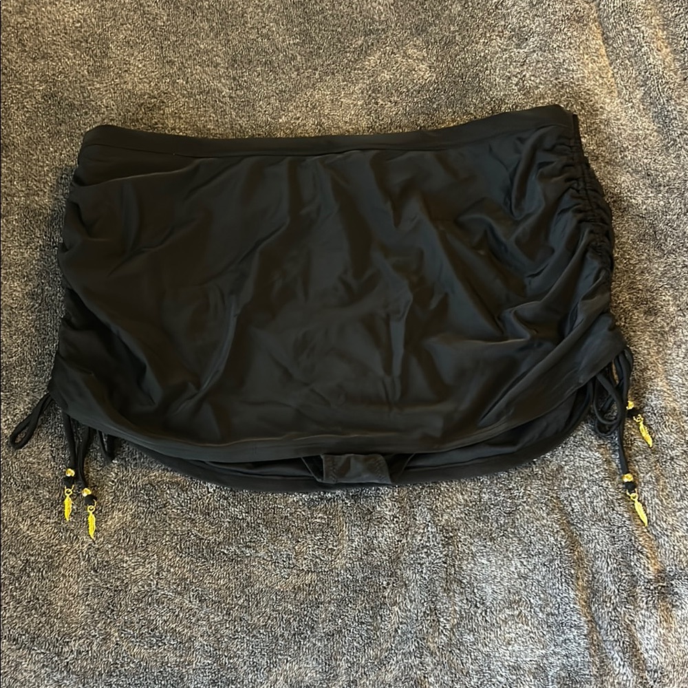 Jessica Simpson Black Ruched Swim Skirt size 3X